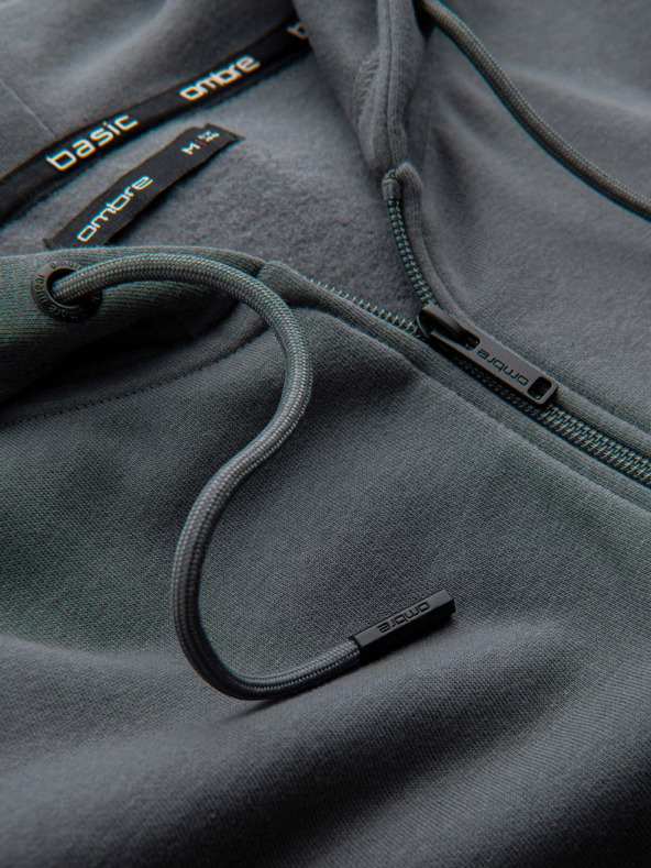 Ombre Clothing Pánská bavlněná mikina BASIC s rozepínáním  Ombre Clothing