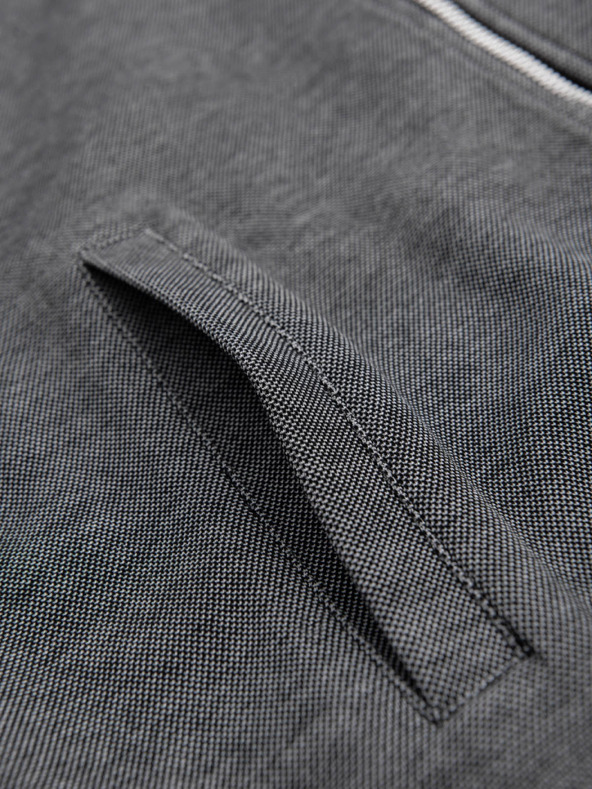 Ombre Clothing Pánská pletená bunda bomber - černá