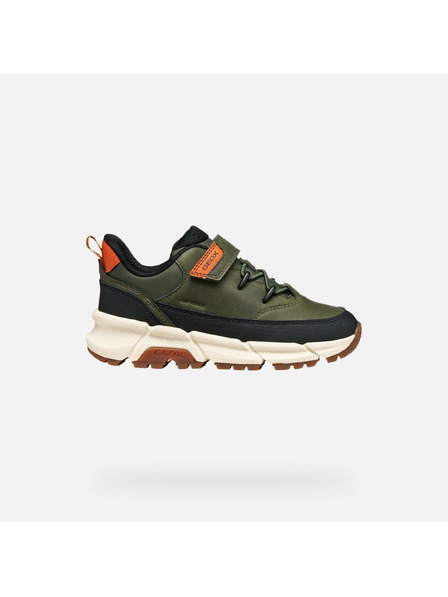 Geox Khaki chlapecké tenisky Geox Flexyper Plus