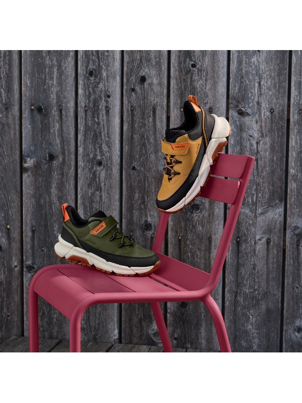 Geox Khaki chlapecké tenisky Geox Flexyper Plus