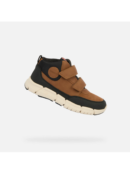Geox Hnědá chlapecká kotníková obuv Geox Flexyper Boy