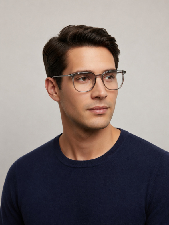 VEYREY VeyRey nerd sluneční brýle Extrabeet šedá obruba čirá skla