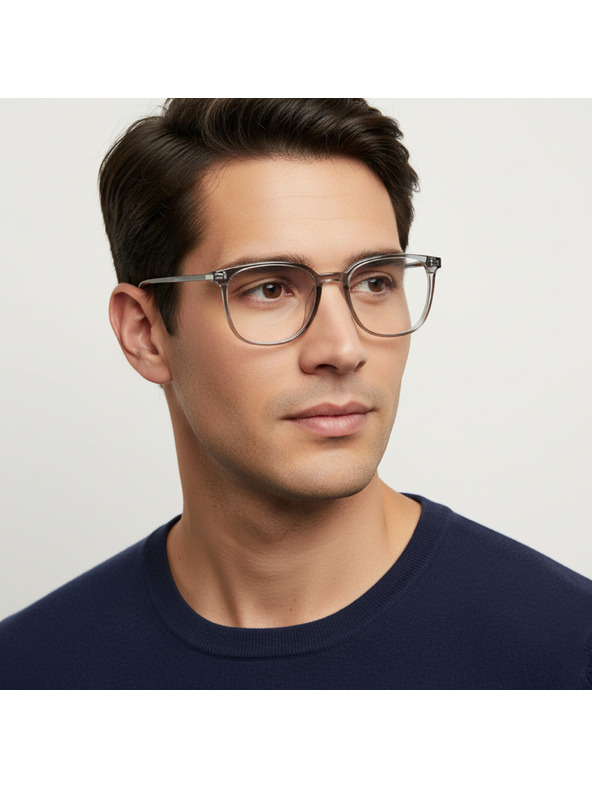 VEYREY VeyRey nerd sluneční brýle Extrabeet šedá obruba čirá skla