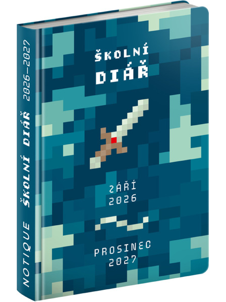 NOTIQUE NOTIQUE Školní diář Gamer (září 2026 – prosinec 2027), 9,8 x 14,5 cm