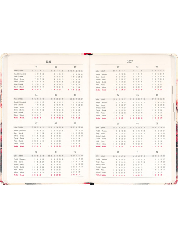 NOTIQUE NOTIQUE 18měsíční diář Petito – Japonsko 2026/2027, 11 x 16 cm