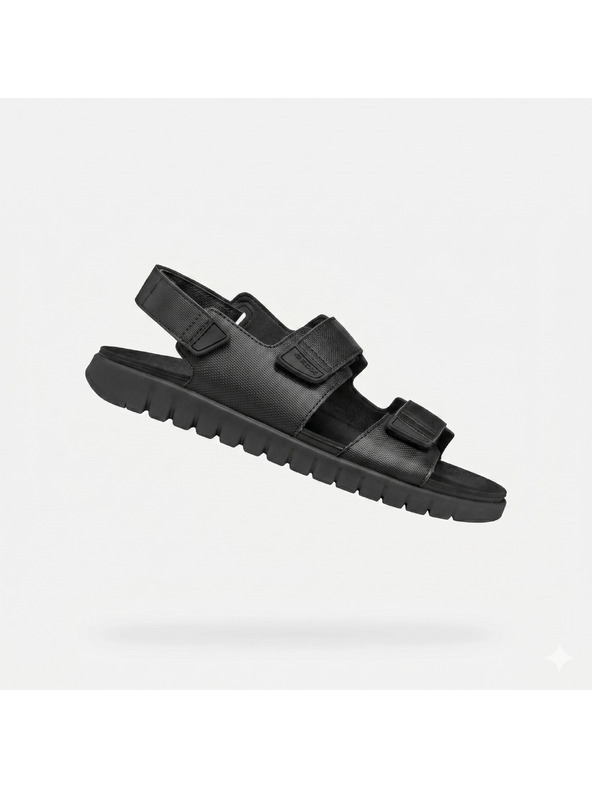 Geox Černé pánské sandály Geox Flextride S