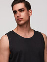 Ombre Clothing Pánské bavlněné tílko BASIC - černé V3 OM-TSBT-0272 Ombre Clothing
