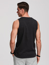 Ombre Clothing Pánské bavlněné tílko BASIC - černé V3 OM-TSBT-0272 Ombre Clothing