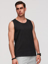 Ombre Clothing Pánské bavlněné tílko BASIC - černé V3 OM-TSBT-0272 Ombre Clothing