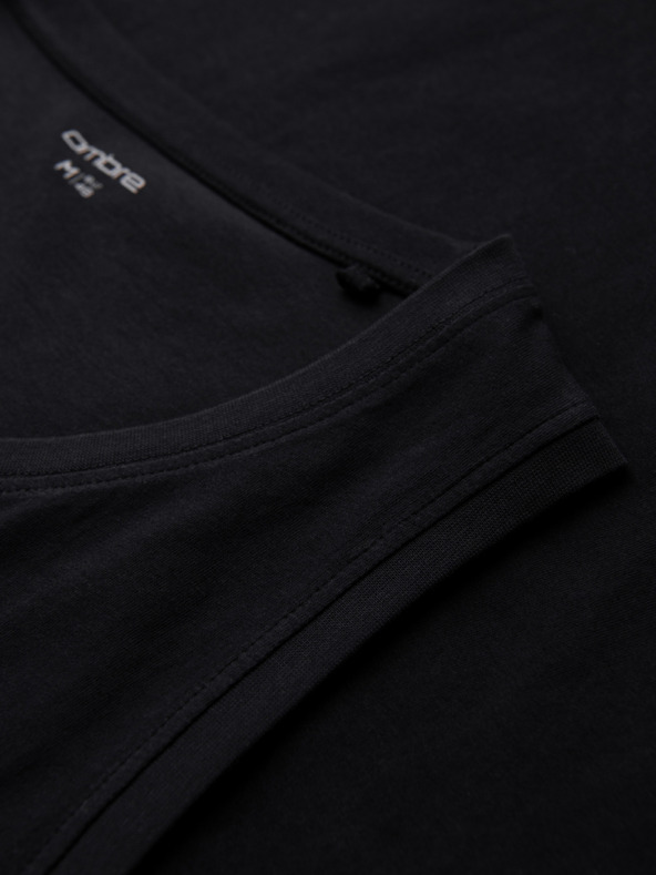 Ombre Clothing Pánské bavlněné tílko BASIC - černé V3 OM-TSBT-0272 Ombre Clothing