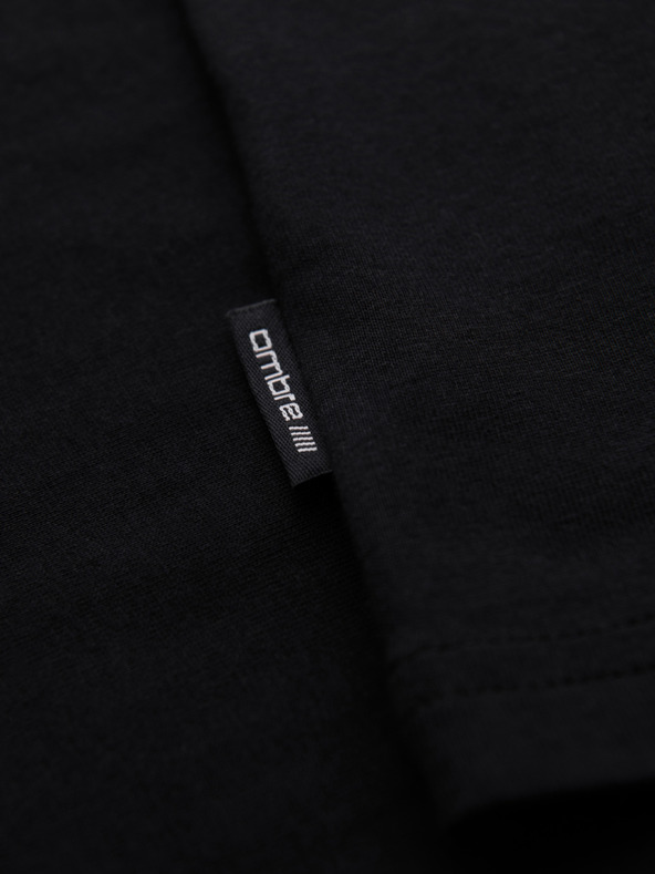 Ombre Clothing Pánské bavlněné tílko BASIC - černé V3 OM-TSBT-0272 Ombre Clothing