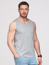 Ombre Clothing Pánské bavlněné tílko BASIC - šedý melanž V2 OM-TSBT-0272 Ombre Clothing