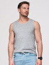 Ombre Clothing Pánské bavlněné tílko BASIC - šedý melanž V2 OM-TSBT-0272 Ombre Clothing