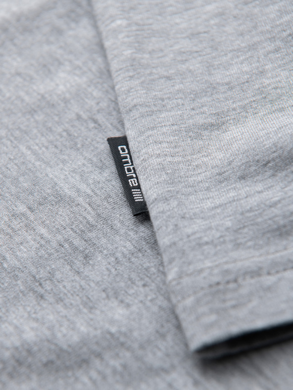 Ombre Clothing Pánské bavlněné tílko BASIC - šedý melanž V2 OM-TSBT-0272 Ombre Clothing