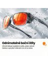 VEYREY VeyRey sportovní polarizační sluneční brýle Binow černá obruba oranžová skla