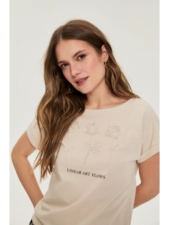 Moodo Bavlněná halenka béžová Moodo