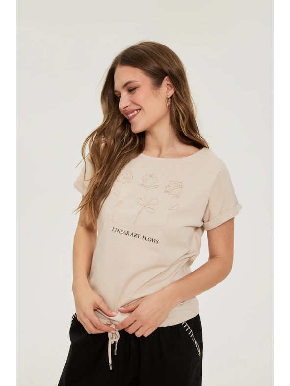 Moodo Bavlněná halenka béžová Moodo