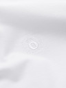 Ombre Clothing Pánská bavlněná polokošile BASIC - bílá/bílá/světle hnědá V6 OM-POBS-0171 Ombre Clothing