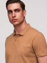 Ombre Clothing Pánská bavlněná polokošile BASIC - bílá/bílá/světle hnědá V6 OM-POBS-0171 Ombre Clothing