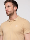 Ombre Clothing Pánské bavlněné polo tričko BASIC - černé/bílé/béžové V7 OM-POBS-0171 Ombre Clothing
