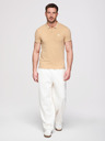 Ombre Clothing Pánské bavlněné polo tričko BASIC - černé/bílé/béžové V7 OM-POBS-0171 Ombre Clothing