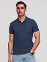 Ombre Clothing Pánská bavlněná polokošile BASIC - černá/tmavě modrá/bílá V1 OM-POBS-0171 Ombre Clothing