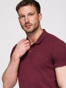 Ombre Clothing Pánská bavlněná polokošile BASIC - bílá/hnědá/tmavě modrá V4 OM-POBS-0171 Ombre Clothing