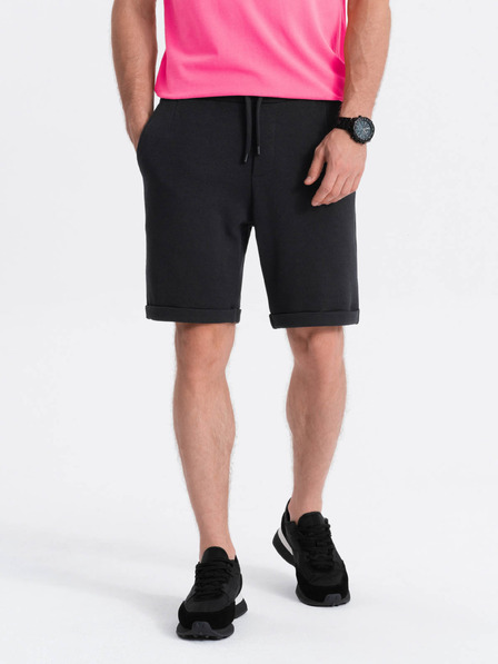 Ombre Clothing Černé pánské kraťasy Ombre Clothing