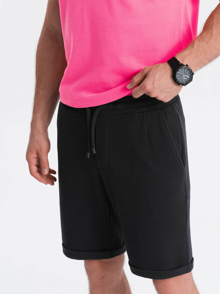 Ombre Clothing Černé pánské kraťasy Ombre Clothing