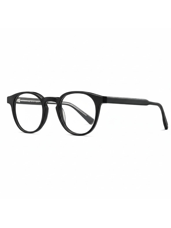 VEYREY VeyRey nerd acetátové sluneční brýle Phuffy černá obruba čirá skla