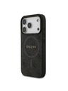 Guess Guess PU Leather 4G Colored Ring MagSafe Zadní Kryt pro iPhone 17 Pro Black