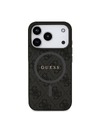 Guess Guess PU Leather 4G Colored Ring MagSafe Zadní Kryt pro iPhone 17 Pro Black