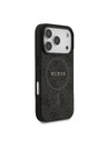 Guess Guess PU Leather 4G Colored Ring MagSafe Zadní Kryt pro iPhone 17 Pro Black