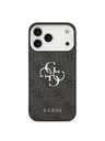 Guess Guess PU 4G Metal Logo Zadní Kryt pro iPhone 17 Pro Max Silver Black