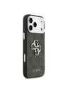 Guess Guess PU 4G Metal Logo Zadní Kryt pro iPhone 17 Pro Max Silver Black