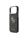 Guess Guess PU 4G Metal Logo Zadní Kryt pro iPhone 17 Pro Max Silver Black