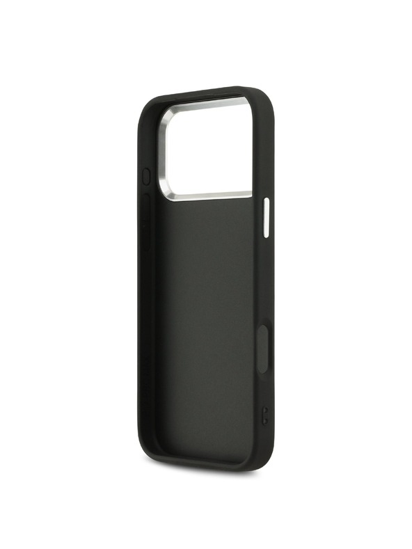 Guess Guess PU 4G Metal Logo Zadní Kryt pro iPhone 17 Pro Max Silver Black