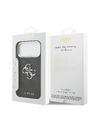 Guess Guess PU 4G Metal Logo Zadní Kryt pro iPhone 17 Pro Max Silver Black