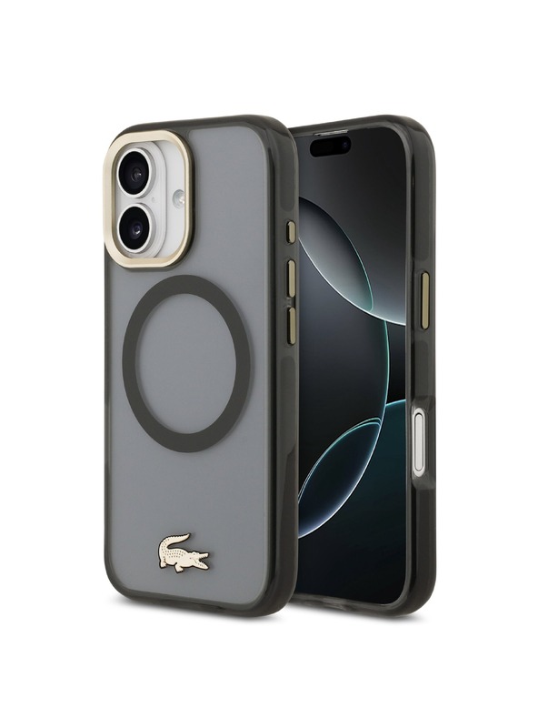 Lacoste Lacoste PC/TPU Frosted Finish Gold Logo MagSafe Zadní Kryt pro iPhone 17 Black