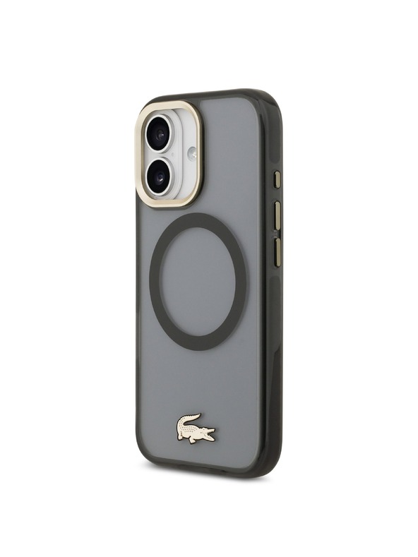 Lacoste Lacoste PC/TPU Frosted Finish Gold Logo MagSafe Zadní Kryt pro iPhone 17 Black