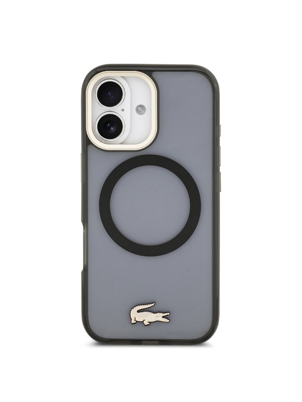 Lacoste Lacoste PC/TPU Frosted Finish Gold Logo MagSafe Zadní Kryt pro iPhone 17 Black