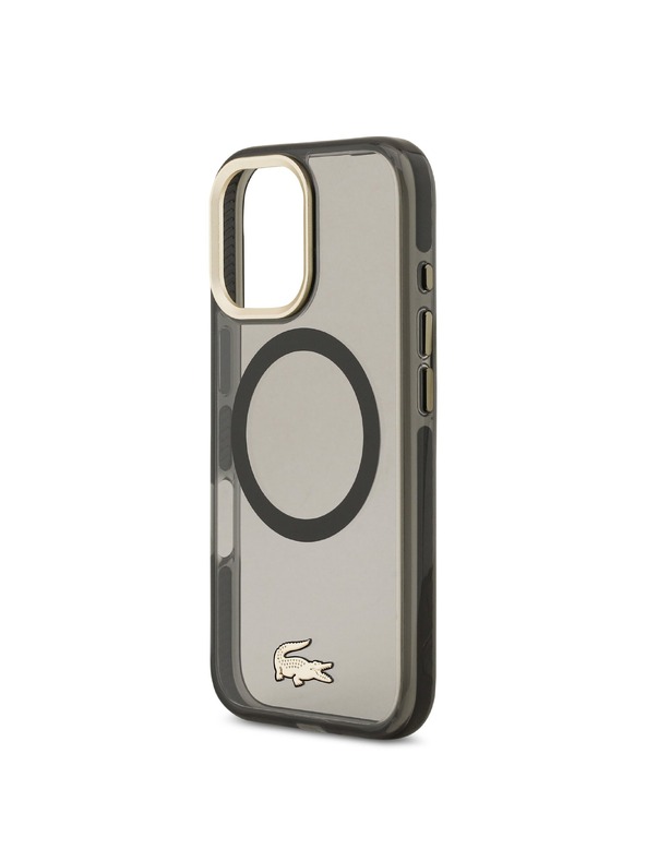 Lacoste Lacoste PC/TPU Frosted Finish Gold Logo MagSafe Zadní Kryt pro iPhone 17 Black