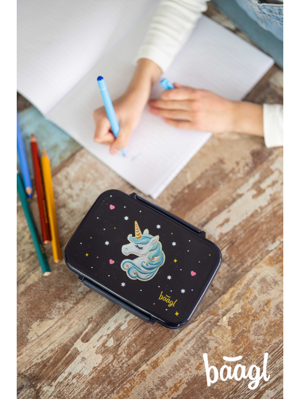 BAAGL  BAAGL Box na svačinu s přihrádkami Unicorn Gold