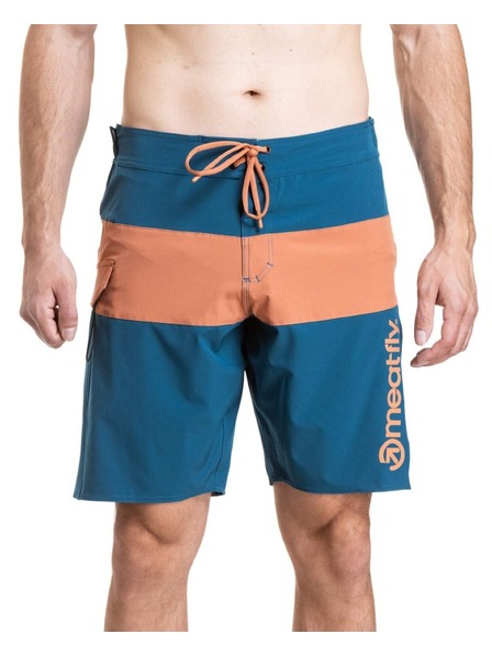 Meatfly Meatfly pánské plavky Mitch Boardshorts 21" Super Teal / Sienna