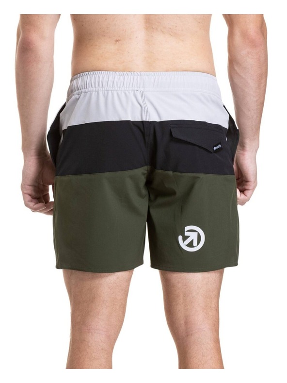 Meatfly Meatfly pánské plavky Keith Boardshorts 17" Olive / Black / Quiet Gray