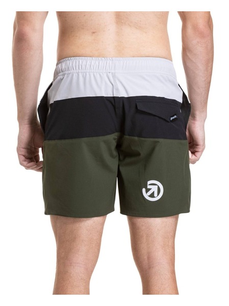 Meatfly Meatfly pánské plavky Keith Boardshorts 17" Olive / Black / Quiet Gray