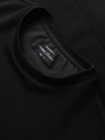 Ombre Clothing Pánská mikina se stříbrnou a černou aplikací pantera na zádech s kulatým výstřihem - černá V1 OM-SSNZ-0274 Ombre Clothing
