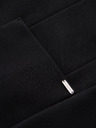 Ombre Clothing Pánská strukturovaná bunda s vysokým límcem a kapucí - černá V2 M167 Ombre Clothing