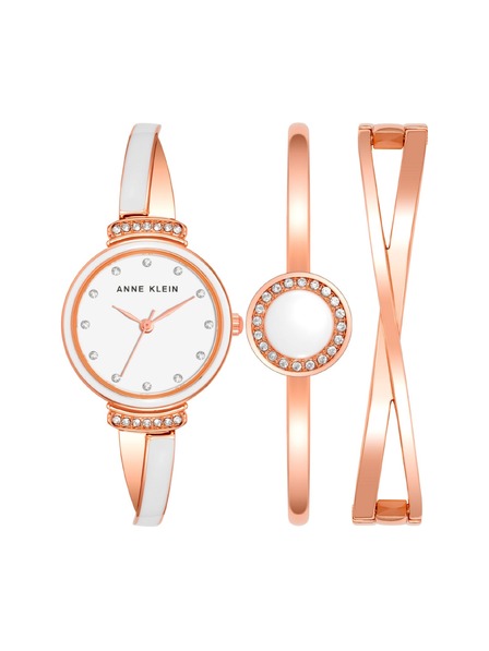Anne Klein Dámská dárková sada hodinek a náramků Anne Klein AK/3292WTST
