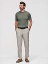 Ombre Clothing Pánské chino kalhoty REGULAR FIT s elastickým pasem - šedé a béžové V1 P1525 Ombre Clothing